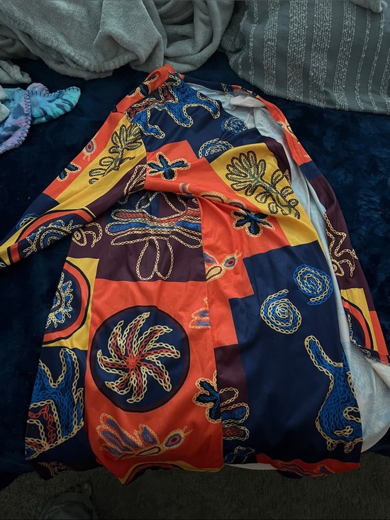 SHEIN Other - Colorblock Nautical Print kimono/cover up- Navy, Red, Yellow
